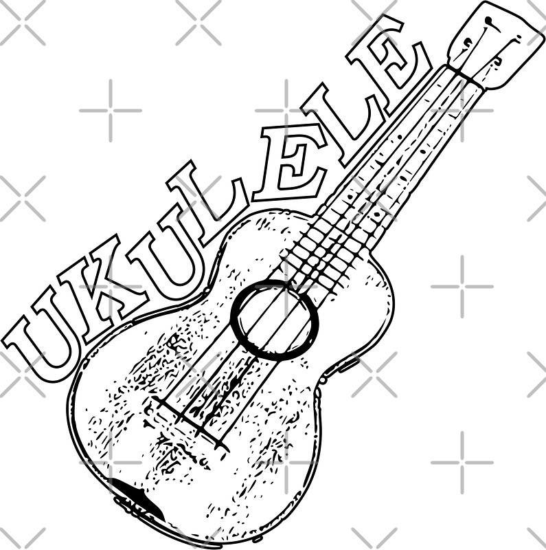 "Ukulele Text And Image" Stickers by Braznyc Redbubble