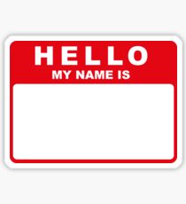 Hello My Name Is (red) Sticker