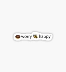 Donut Worry Bee Happy Sticker