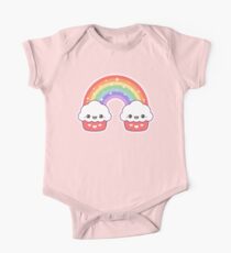 Cute Cupcake Rainbow One Piece - Short Sleeve