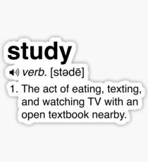 Funny Study Definition Sticker