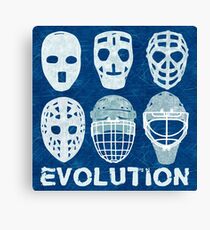 Hockey Goalie Mask Evolution Canvas Print