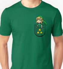 Pocket Link Hero of Time Zelda with Triforce Unisex T-Shirt