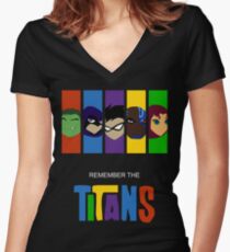 Camiseta entallada de cuello en V Recuerda los titanes