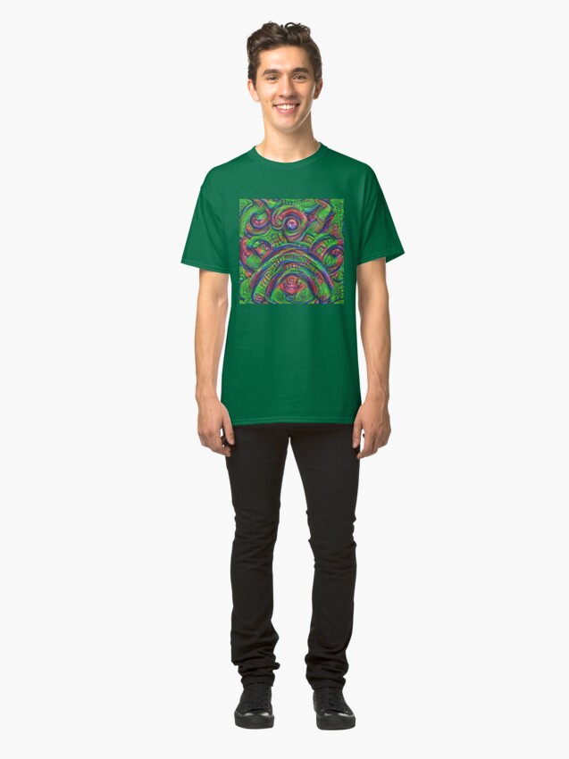 Alternate view of Green #DeepDream Classic T-Shirt