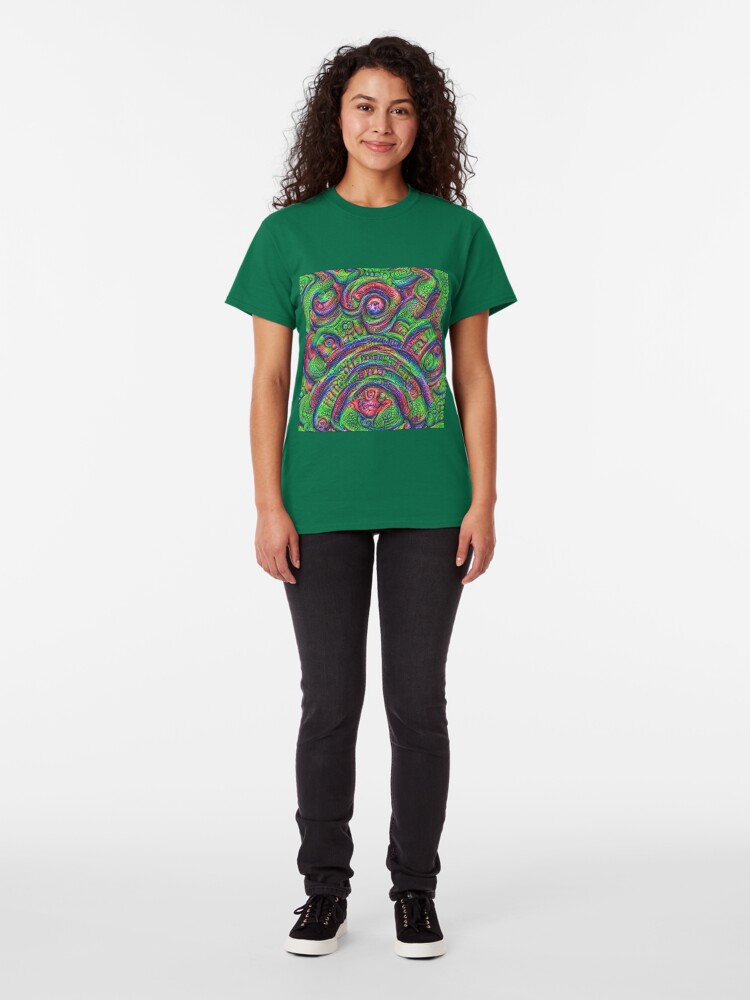 Alternate view of Green #DeepDream Classic T-Shirt