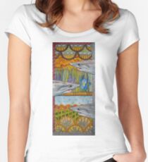 Mako Deco Tailliertes Rundhals-Shirt