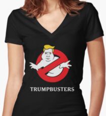 Trump Busters - Donald Trump Ghostbusters Women's Fitted V-Neck T-Shirt