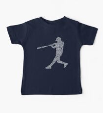 Baseball Softball Player Calligram Baby Tee