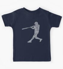 Baseball Softball Player Calligram Kids Tee