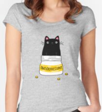 FUR ANTIDEPRESSANT Women's Fitted Scoop T-Shirt