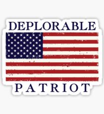 Deplorable Patriot (Blue Letters) Sticker