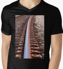 train track Men's V-Neck T-Shirt