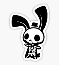 Chui Bunny's Skeleton in a Tiny Top Hat Sticker