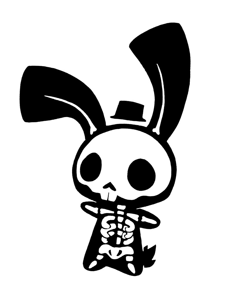 skeleton bunny plush