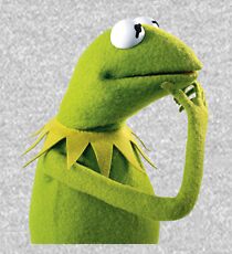 Kermit Contemplating, an aesthetic Kids Pullover Hoodie