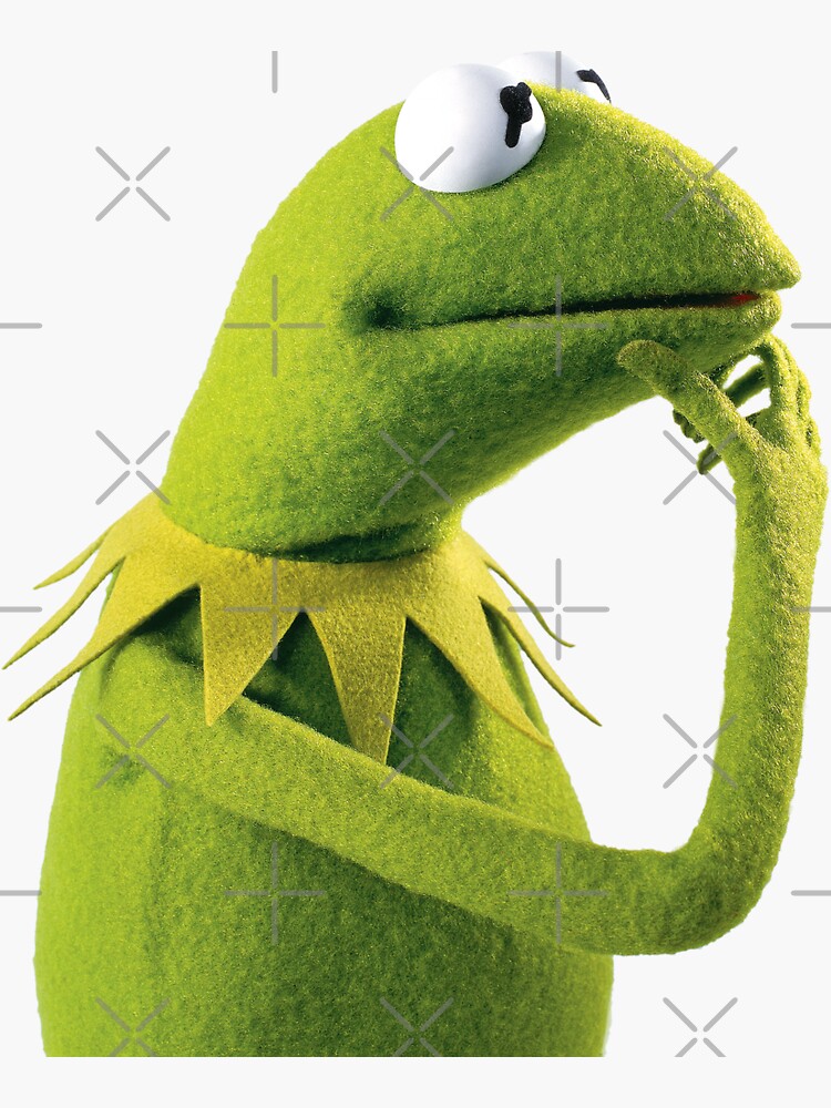 "Kermit Contemplating, an aesthetic" Stickers by brenda-lee | Redbubble