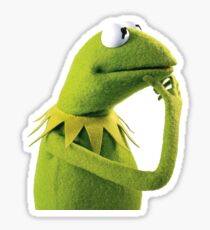 Kermit Contemplating, an aesthetic Sticker
