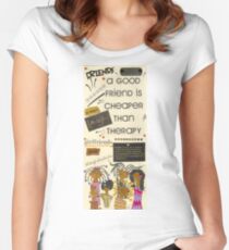 Good Friends Women's Fitted Scoop T-Shirt