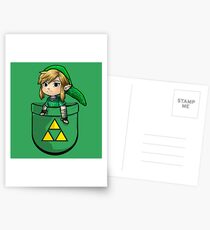 Pocket Link Hero of Time Zelda with Triforce Postcards