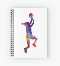 young woman basketball player 05 Spiral Notebook