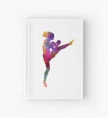 Frau Boxer Boxen Kickboxen Silhouette isoliert 01 Notizbuch