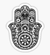 White Hamsa Hand Sticker