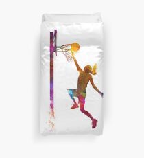 young woman basketball player 04 Duvet Cover