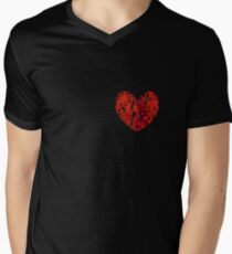Valentinstag Herz T-Shirt mit V-Ausschnitt für Männer