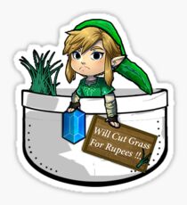 Zelda "Will Cut Grass For Rupees" Sticker