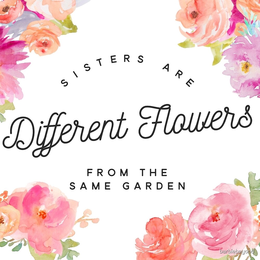 Kız kardeşler aynı bahçe işaretinden farklı çiçeklerdir