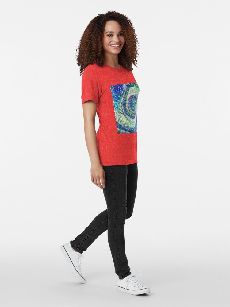 Alternate view of Vortex dragon #DeepDream B Tri-blend T-Shirt