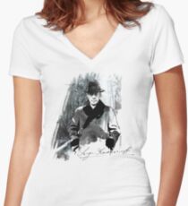 Rachmaninoff Sergei Women's Fitted V-Neck T-Shirt