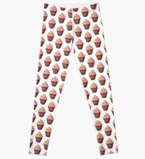 Sparkles Cupcake Yellow and Pink Frosting Leggings