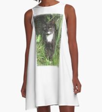 Kitten in the Woods A-Line Dress