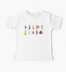 Minimalistische Mario Party Baby T-Shirt