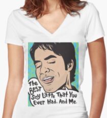 The Best Soy Latte That You Ever Had, And Me. Women's Fitted V-Neck T-Shirt