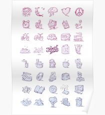 Tourist Icons Poster