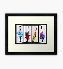 CS:GO Watercolor weapons v2 Framed Print