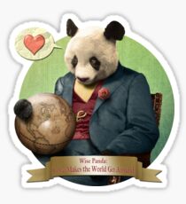 Wise Panda: Love Makes the World Go Around! Sticker