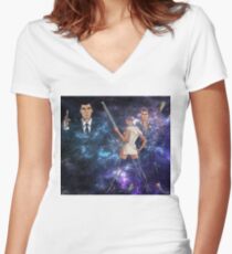 Archer - Galaxy Mix Women's Fitted V-Neck T-Shirt