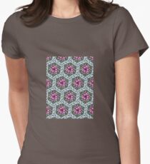 Flower Pattern Women's Fitted T-Shirt