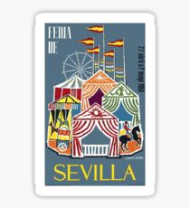 Spain 1960 Seville Festival Poster Sticker
