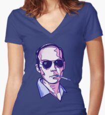 Hunter S. Thompson violet Women's Fitted V-Neck T-Shirt