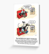 Greyhound Glossary: Words of Greyt Power Greeting Card
