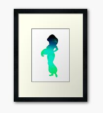 Princess Inspired Silhouette Framed Print