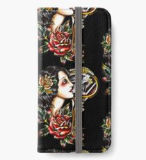 Traditional Girl Tattoo Skeleton Reflection iPhone Wallet/Case/Skin