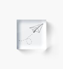 Paper Airplane 9 Acrylic Block