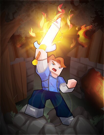 Fighting For Love Minecraft Song Poster By Ryguyrocky Redbubble