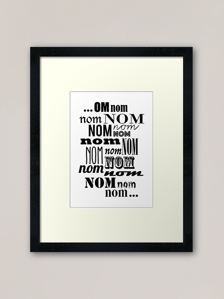Alternate view of Om Nom Nom Framed Art Print